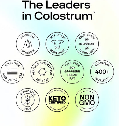 ARMRA Colostrum Powder | Unflavored | Gut Health & Bloating | Skin & Hair | Immunity | Keto, Gluten & Fat-Free | 120 Servings